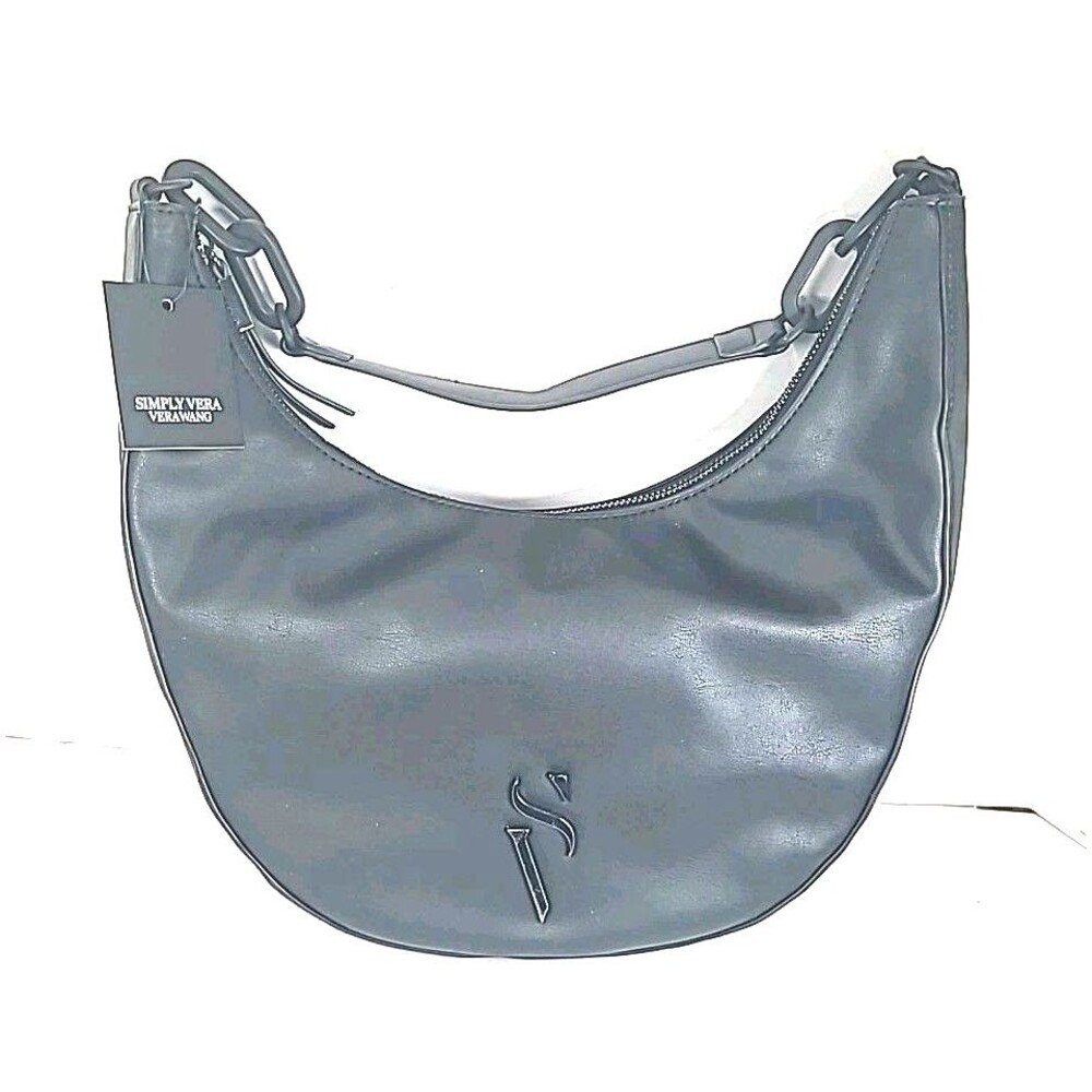 NWT Simply Vera Vera Wang Alessi Shoulder Bag Black Handbag Purse